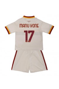 AS Roma Manu Kone #17 Jalkapallovaatteet Lasten Vieraspeliasu 2026-27 Lyhythihainen (+ Lyhyet housut)